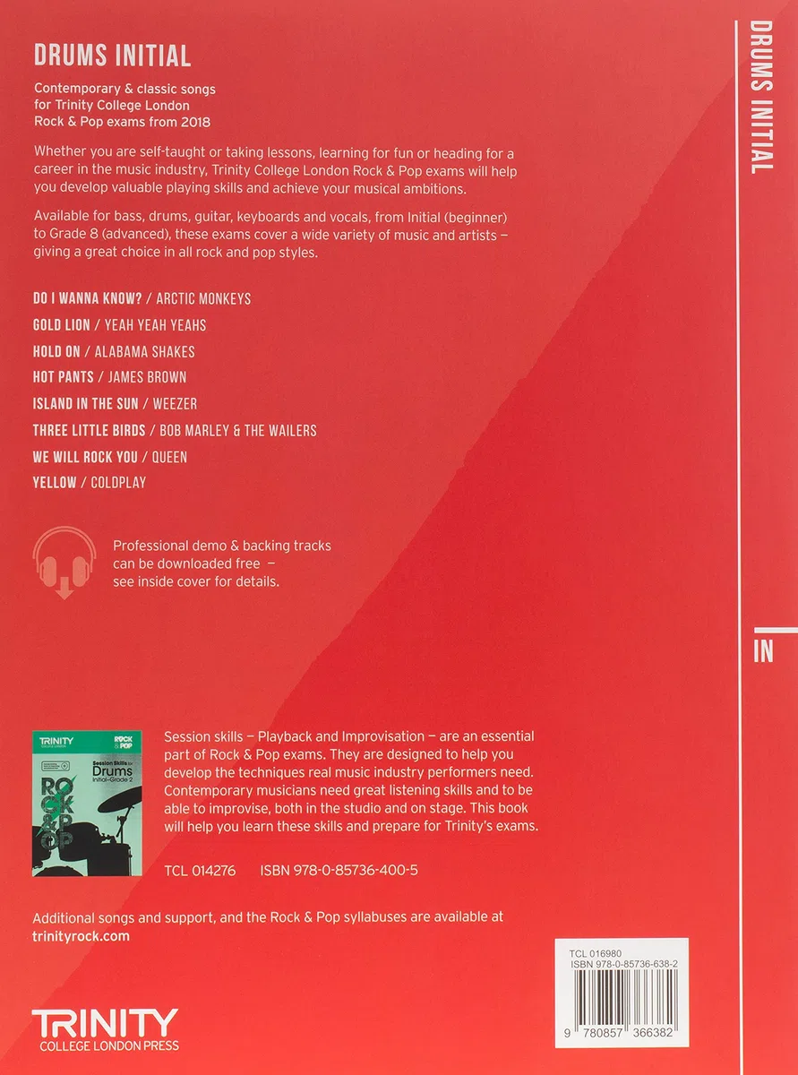 Trinity College London Rock & Pop 2018 Drums Initial Grade (Trinity Rock & Pop)