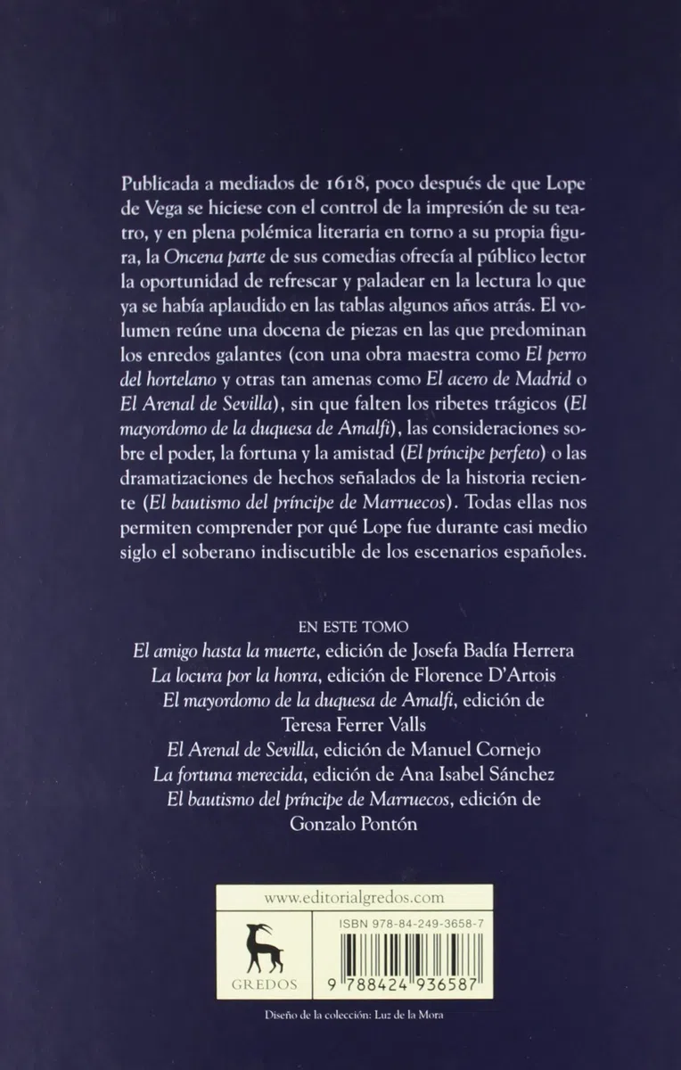 Comedias. Parte XI (2 vols.) (Bibl. Lope De Vega)