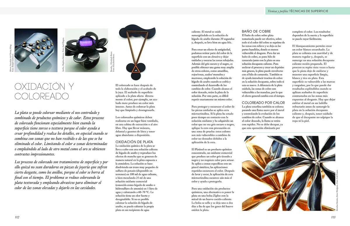 Joyería en plata. Técnicas, tratamientos y aplicaciones del diseño contemporáneo