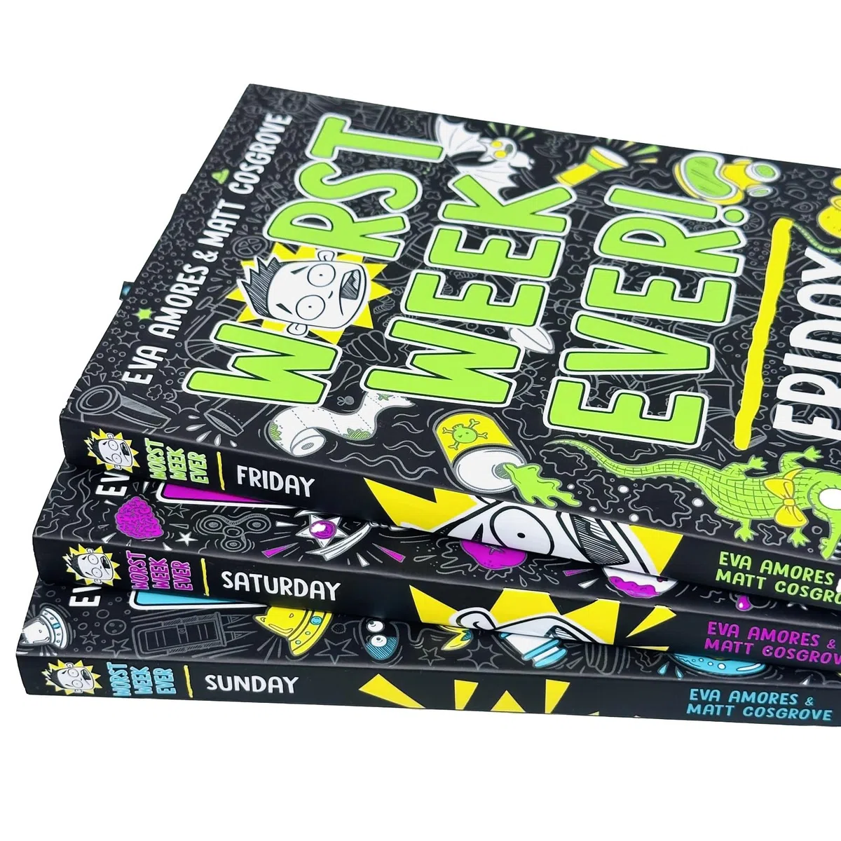 Worst Week Ever! Series 3 Books Collection Set By Eva Amores & Matt Cosgrove (Sunday, Saturday & Friday)