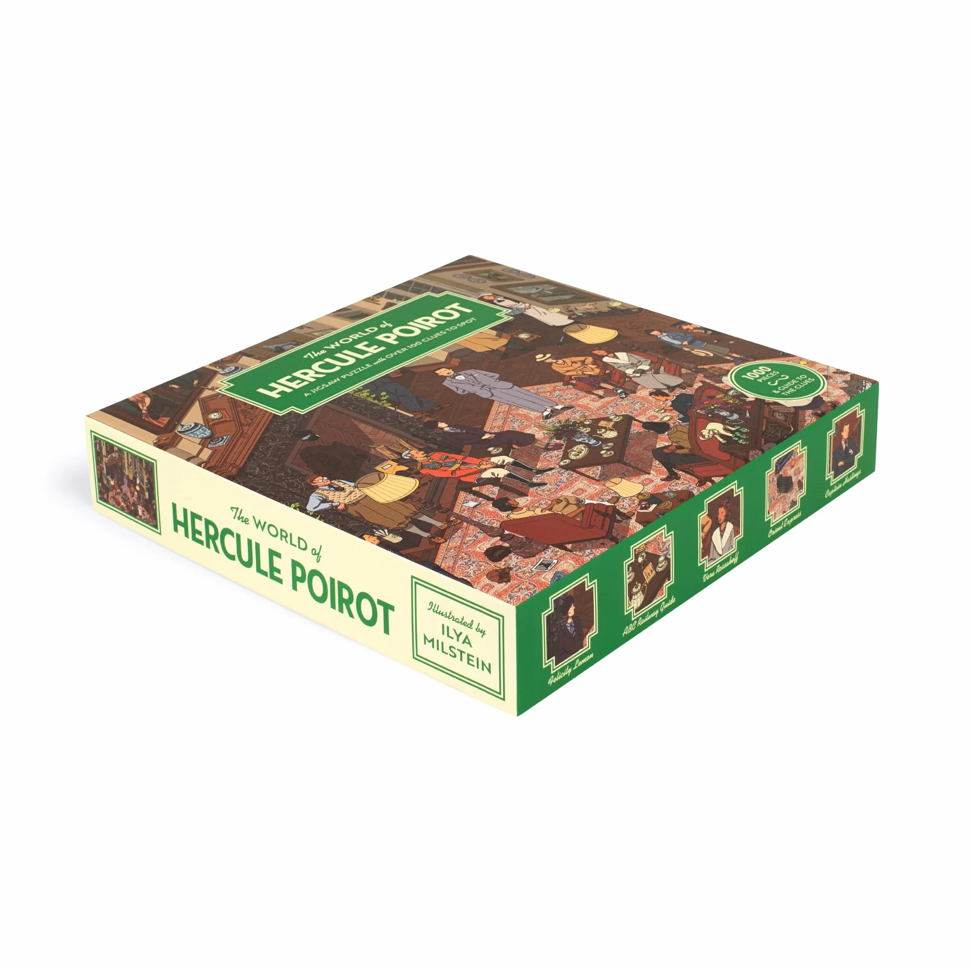 The World of Hercule Poirot: A 1000-piece Jigsaw Puzzle with over 100 Clues to Spot: A Gift for Fans of Agatha Christie: 1000 Piece Puzzle
