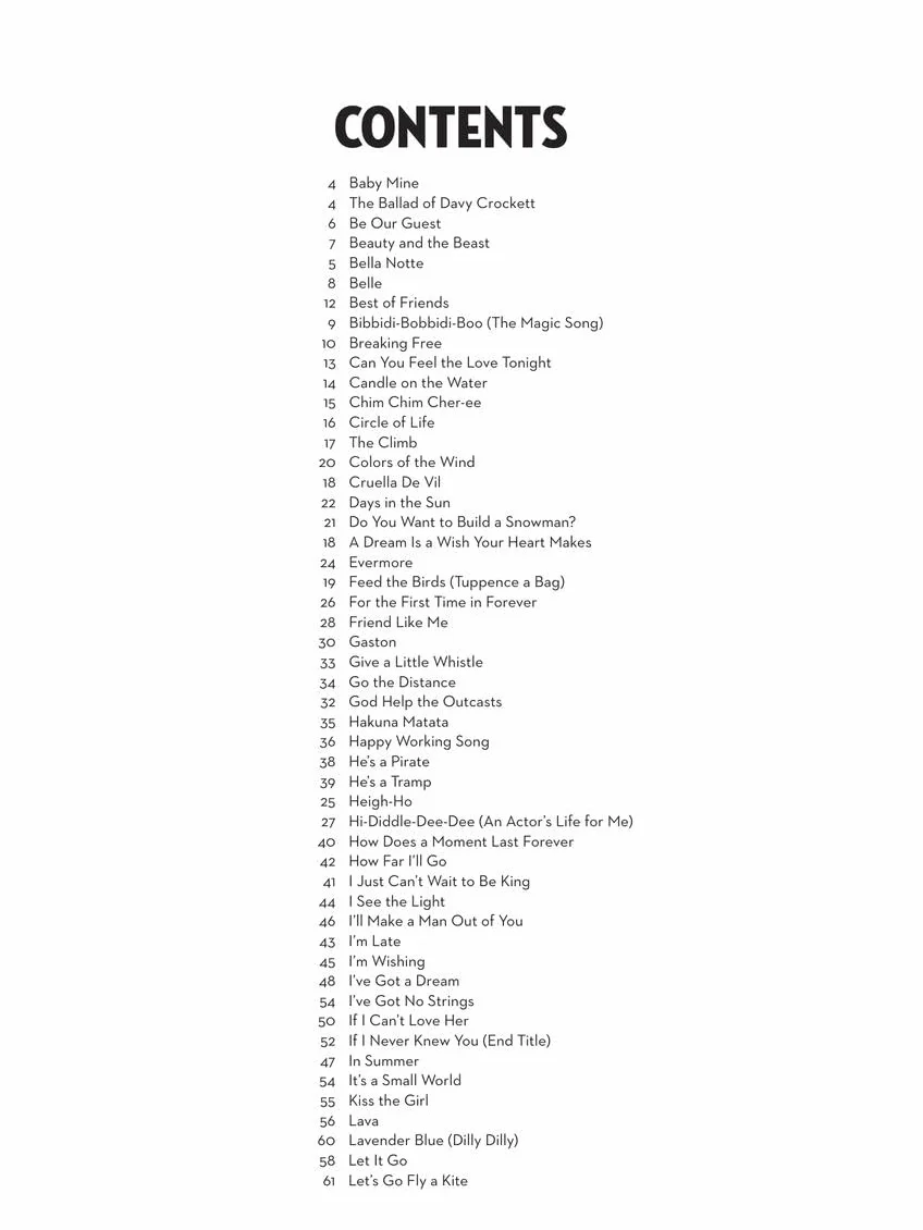101 disney songs for flute