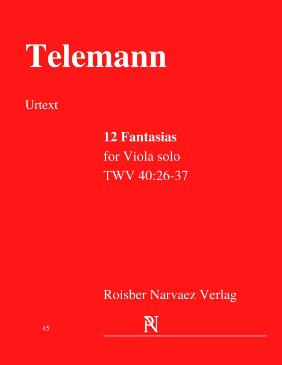 12 Fantasias for Viola solo: TWV 40:26-37: (arranged for Viola)