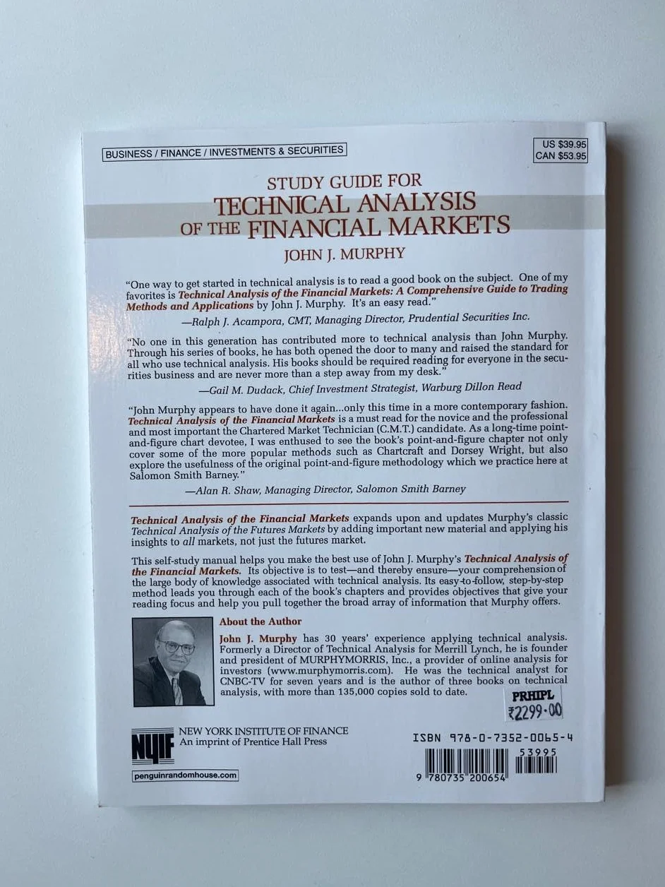 Study Guide to Technical Analysis of the Financial Markets: A Comprehensive Guide to Trading Methods and Applications (New York Institute of Finance S)