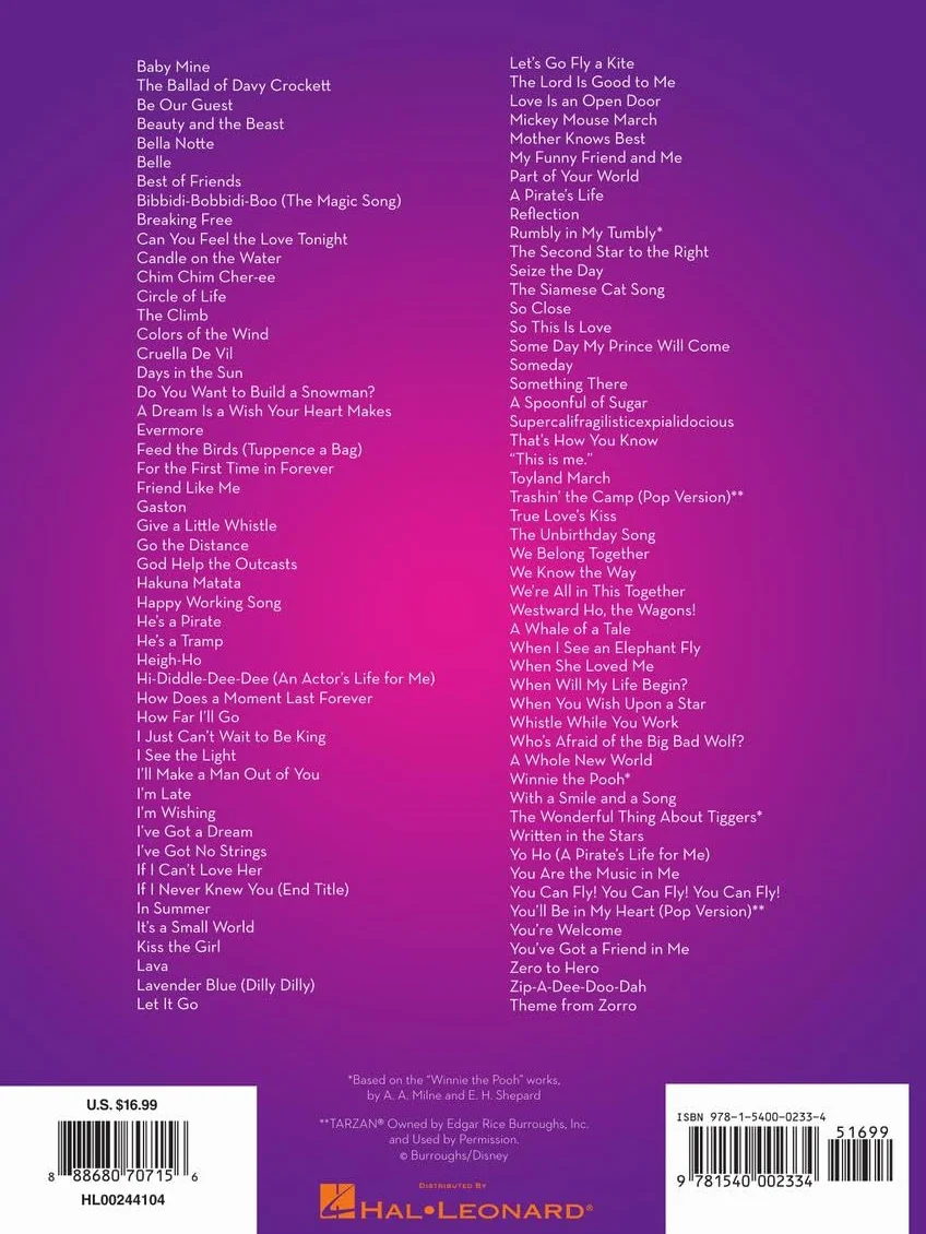 101 disney songs for flute