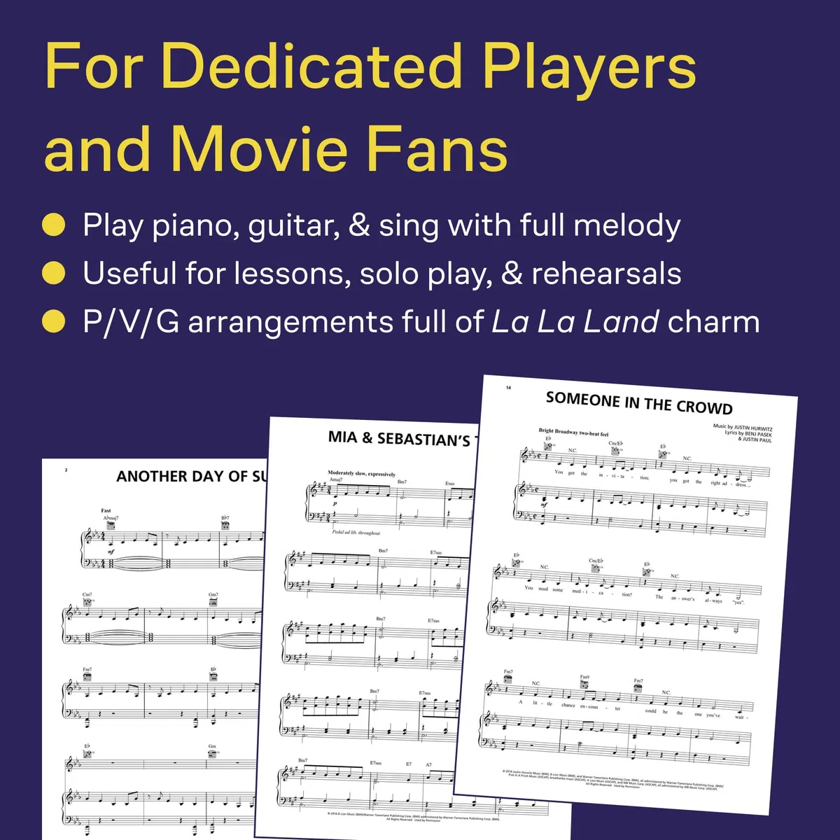 LA LA LAND: Music from the Motion Picture Soundtrack: Piano / Vocal / Guitar