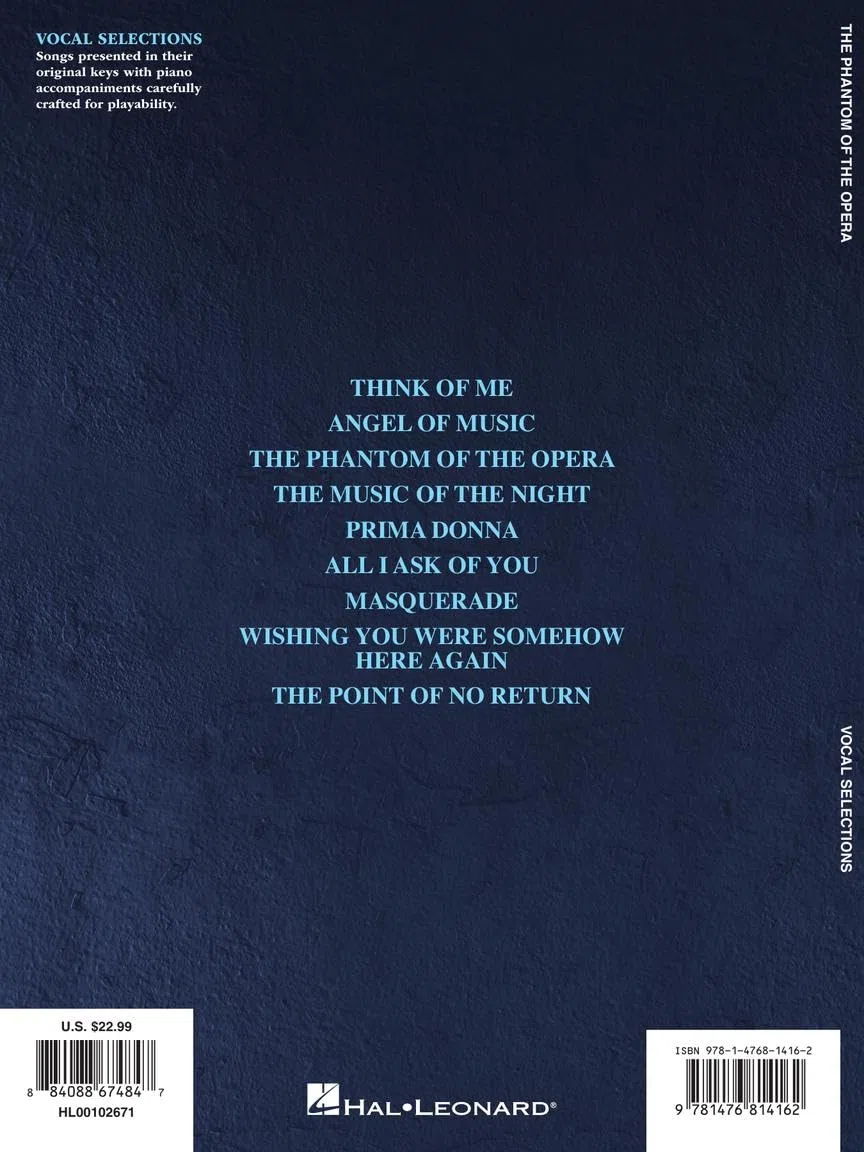 The Phantom of the Opera: Vocal Line with Piano Accompaniment