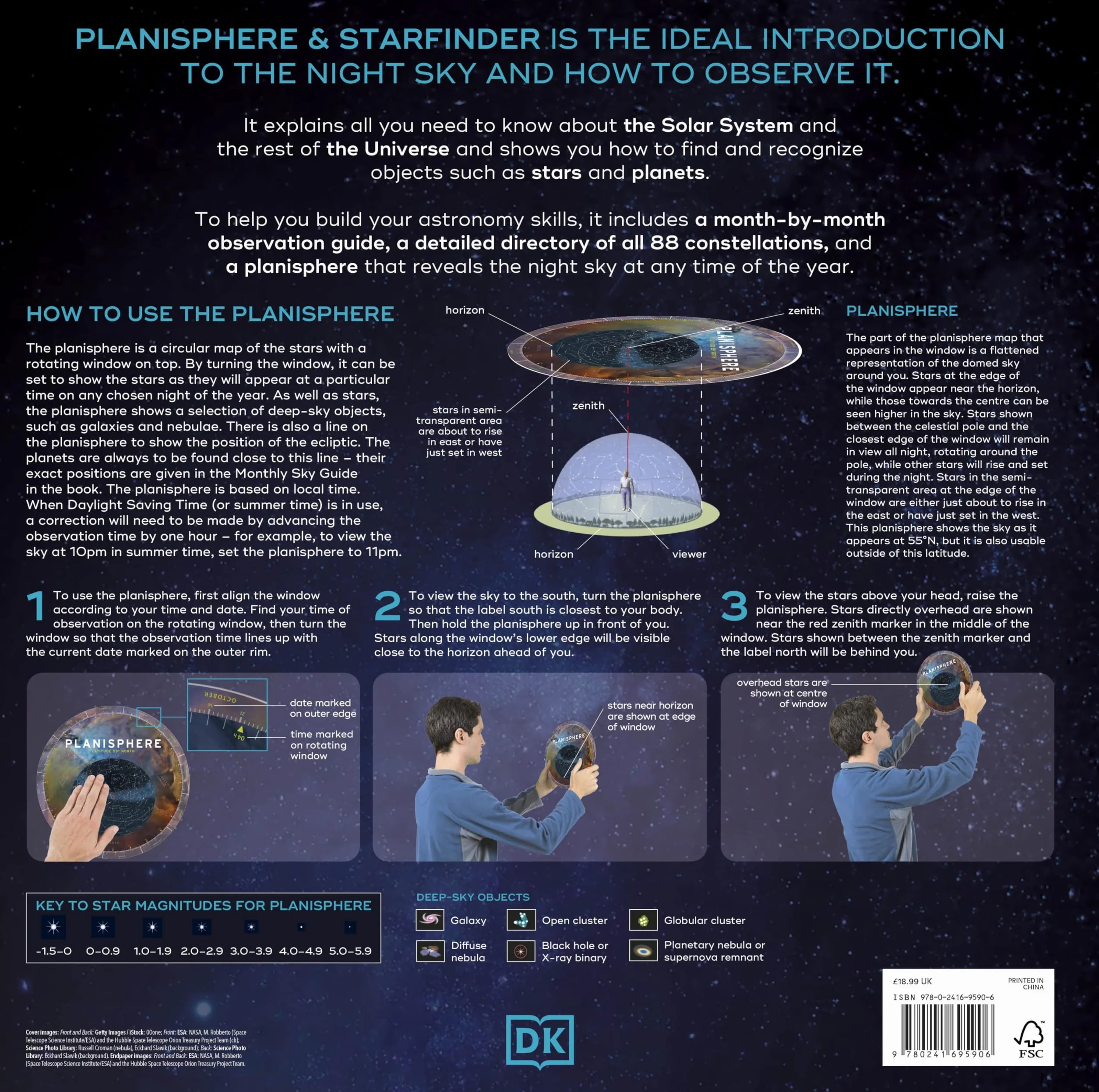 Planisphere and Starfinder: Includes Easy-to-Use Planisphere (Practical Astronomy Guide)
