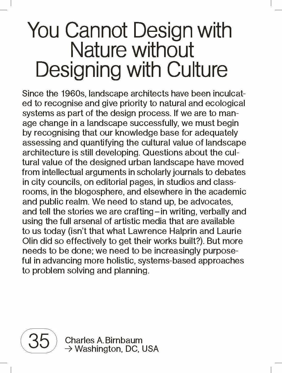 250 Things a Landscape Architect Should Know