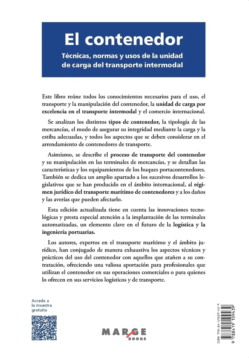 El contenedor: Técnicas, normas y usos de la unidad de carga del transporte intermodal: 0 (Gestión del transporte)