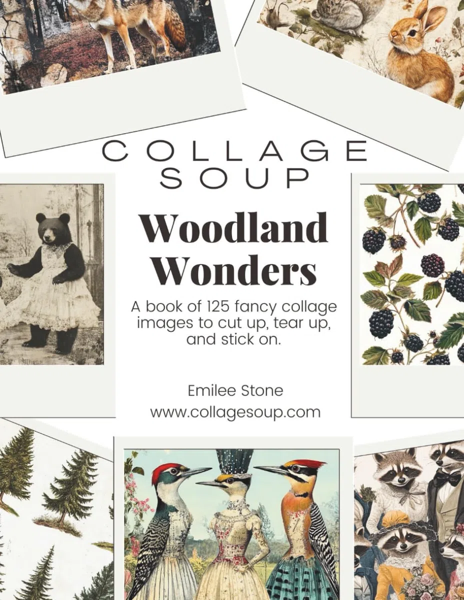 Collage Soup - Woodland Wonders: A book of 125 fancy collage images to cut up, tear up, and stick on