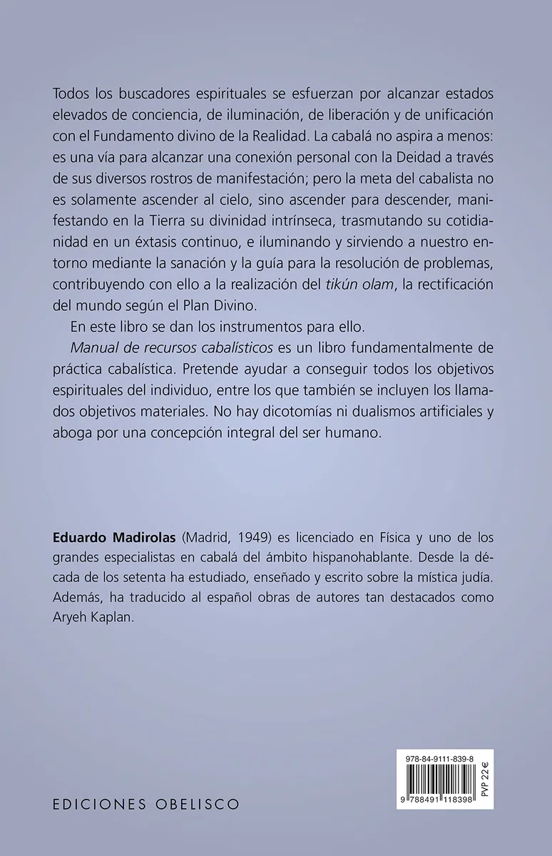 Manual de recursos cabalísticos: Para la iluminación, la sanación y la resolución de problemas: 1 (Cábala y judaísmo)