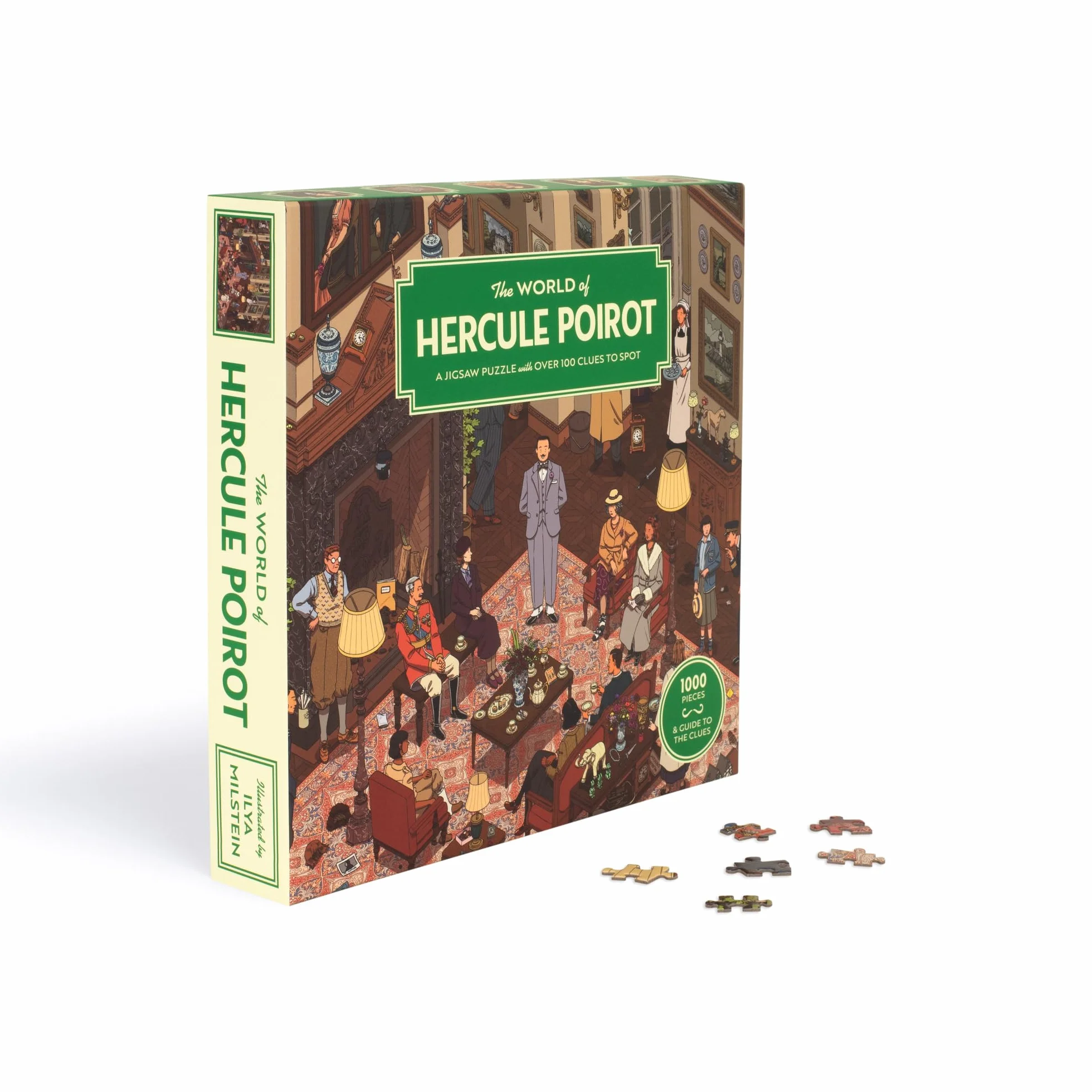 The World of Hercule Poirot: A 1000-piece Jigsaw Puzzle with over 100 Clues to Spot: A Gift for Fans of Agatha Christie: 1000 Piece Puzzle