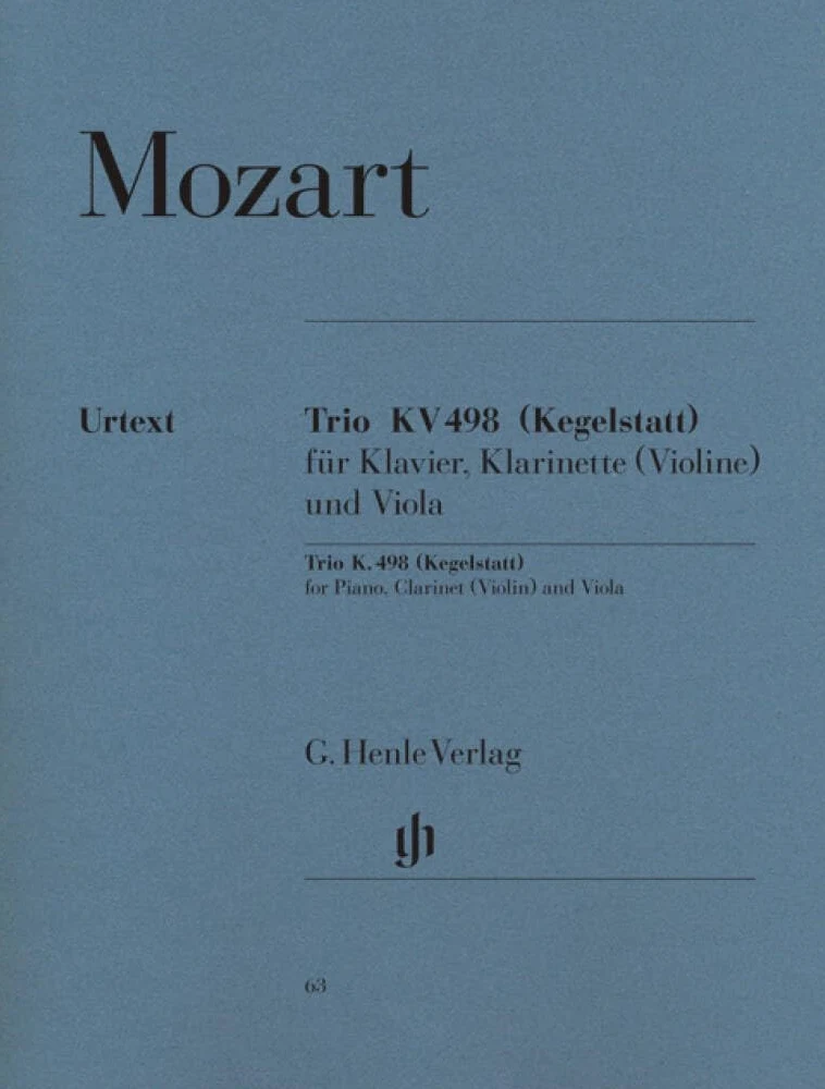 Trio en mi bemol majeur k. 498 (kegelstatt): Instrumentation: Chamber music with winds