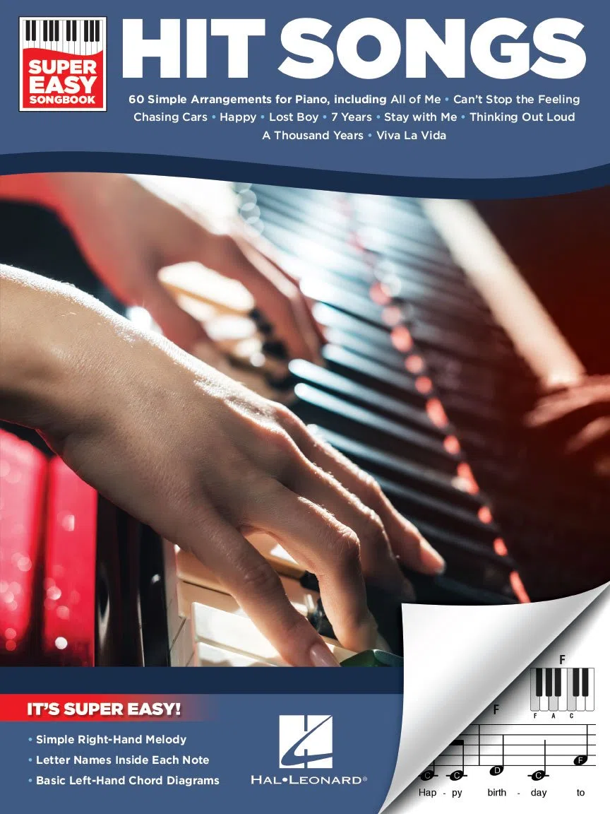Hit songs - super easy songbook - piano