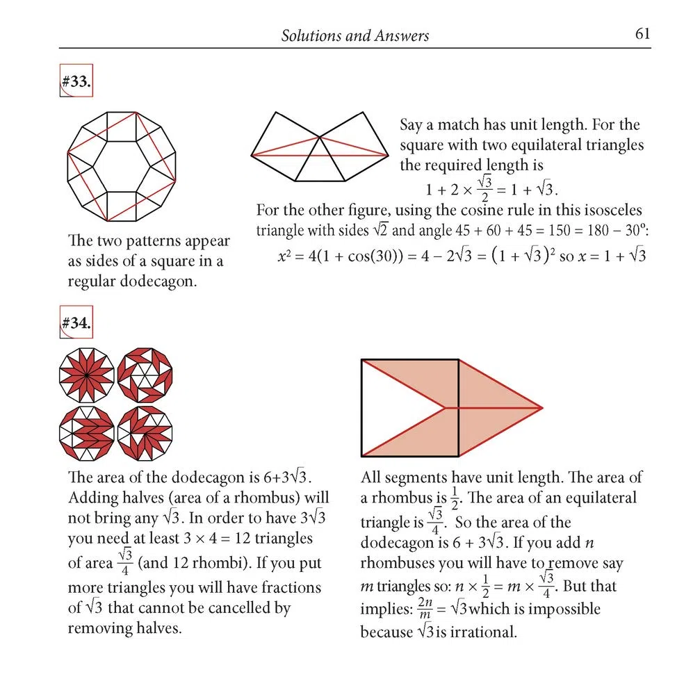 Geometry Snacks: Bite Size Problems and Multiple Ways to Solve Them