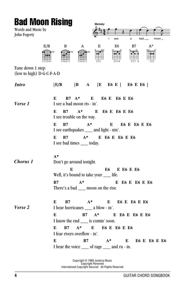Creedence clearwater revival guitare (Guitar Chord Songbooks)