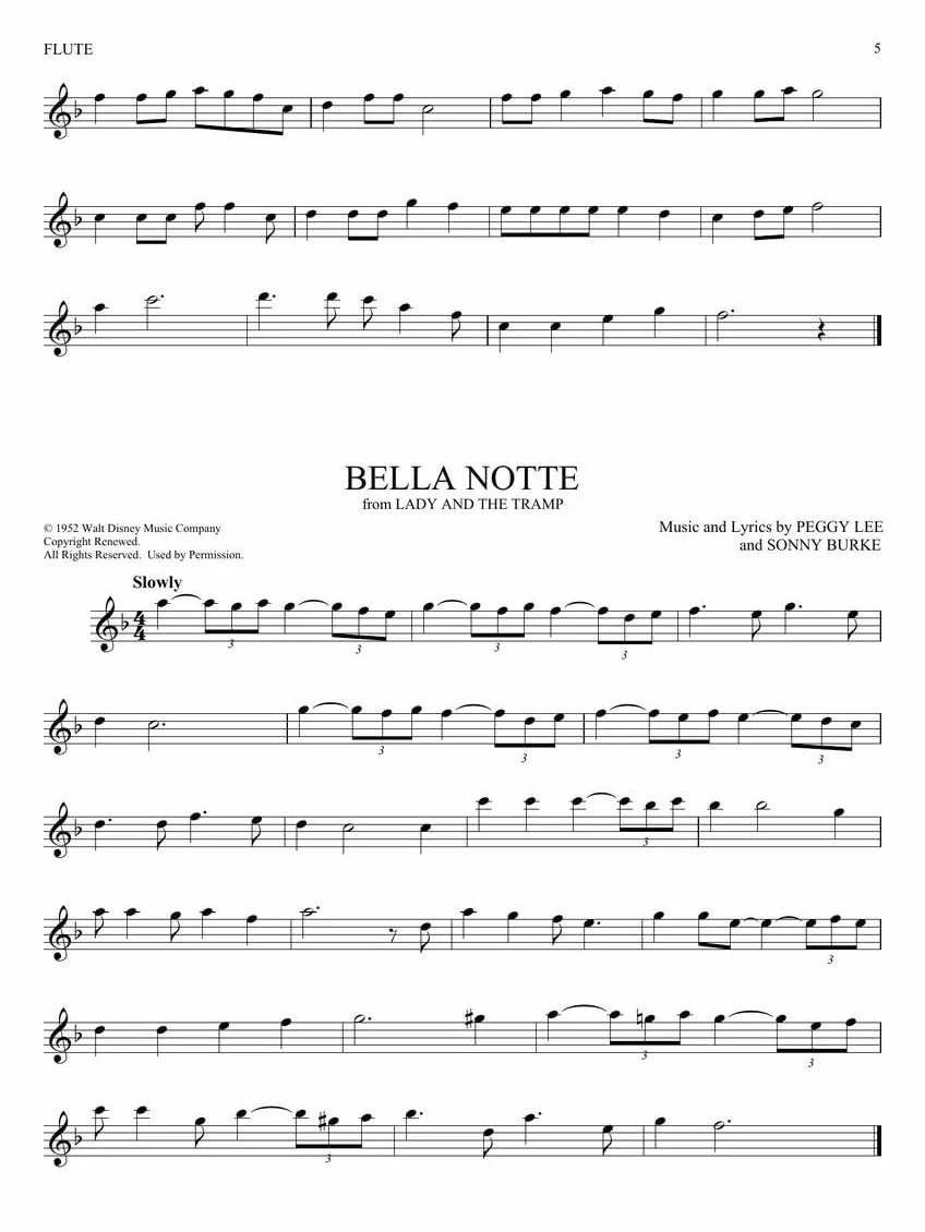 101 disney songs for flute