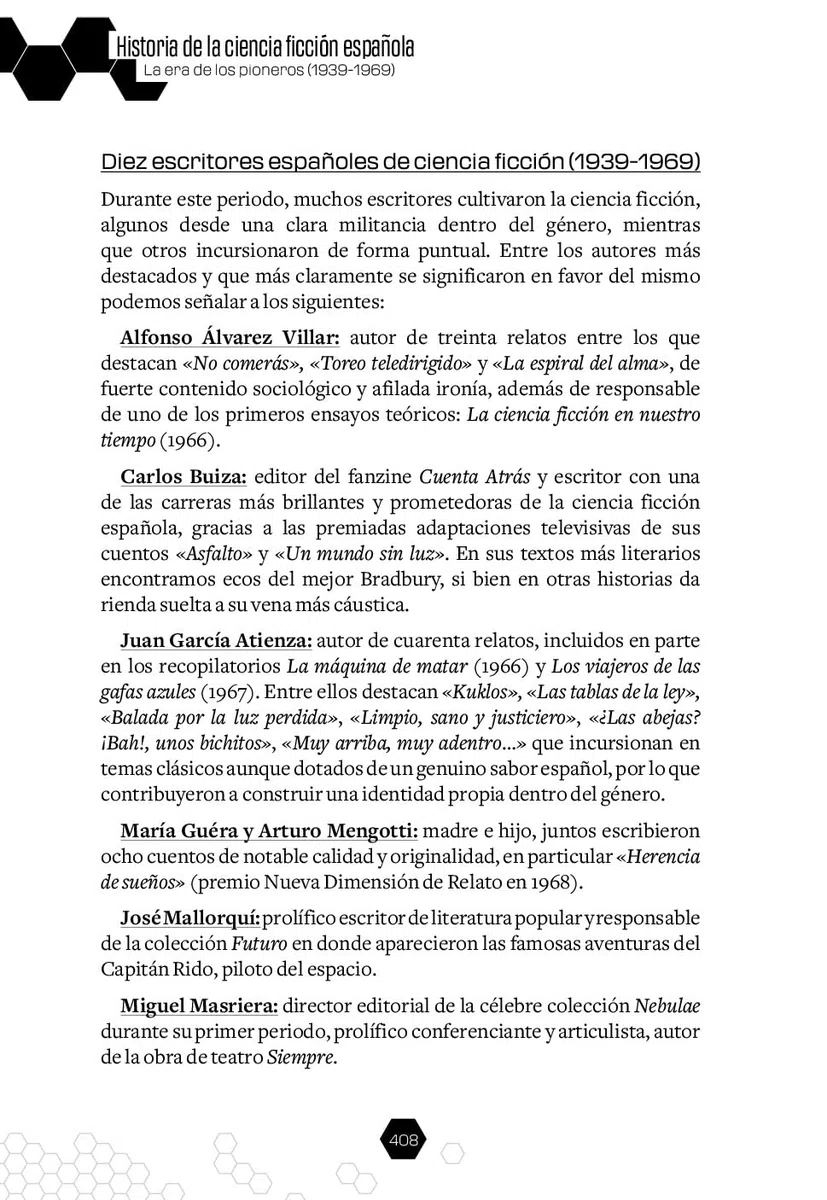 Historia de la ciencia ficcion española i. cartone: La Era de los Pioneros (1939-1969)