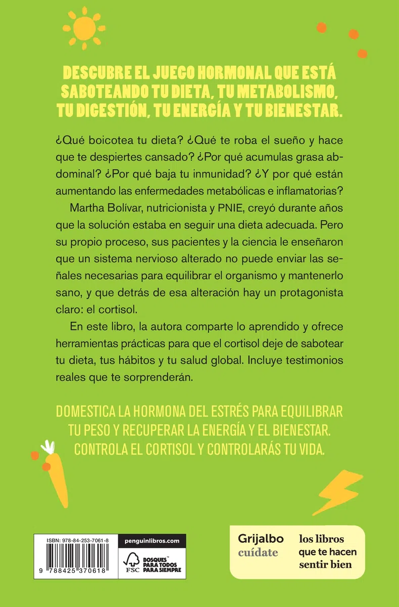 Cortisol: la hormona que lo cambia todo: Guía práctica para domesticar a tu hormona del estrés, adelgazar, tener energía y bienestar. (Bienestar, salud y vida sana)