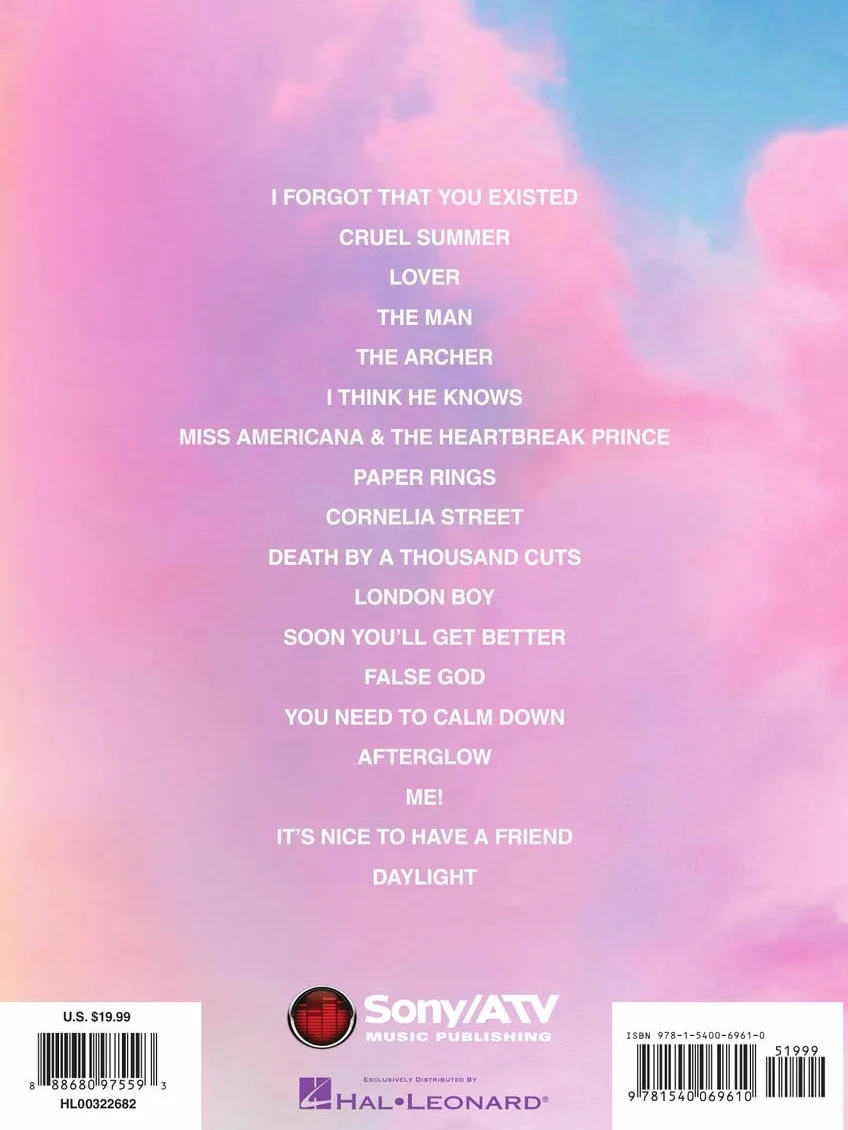 TAYLOR SWIFT LOVER: Lover: Piano-Vocal-Guitar