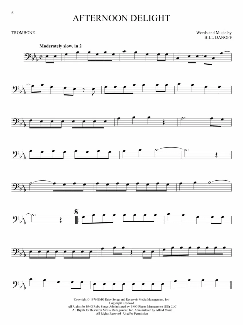 101 popular songs for trombone