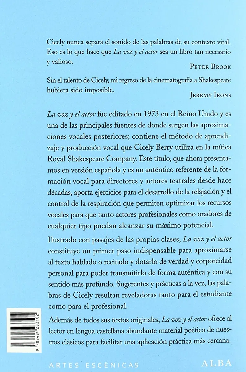 La voz y el actor (Artes escénicas)