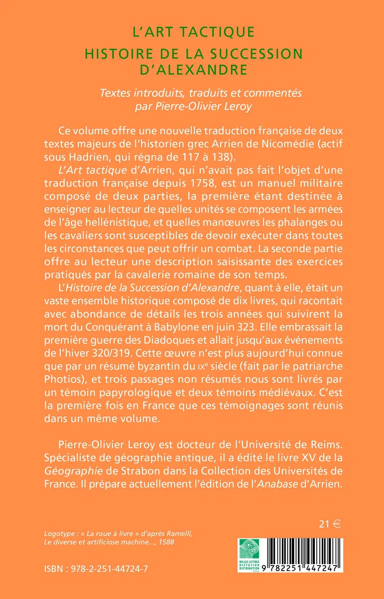 L'art tactique: Histoire de la succession d'Alexandre: 81 (La roue a livres, 81)