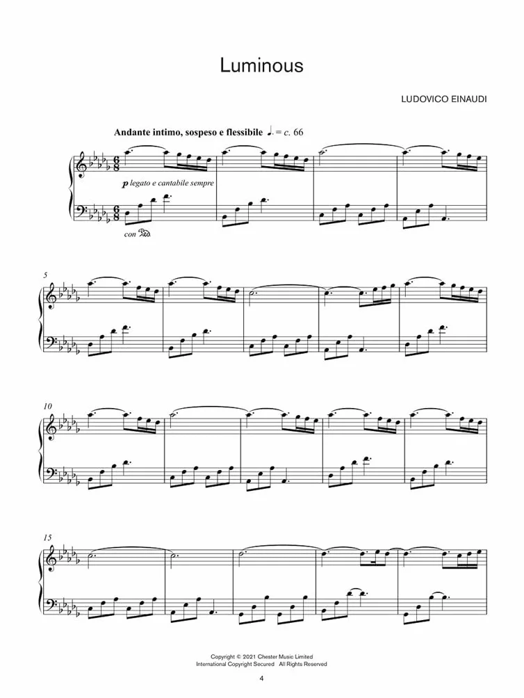 Ludovico einaudi : underwater - piano (Piano Solo Songbooks)