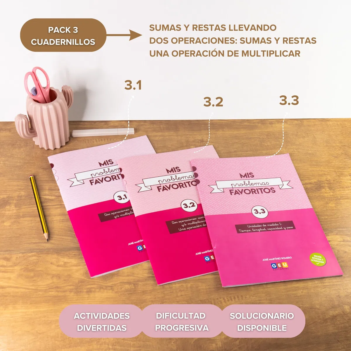 PACK PROBLEMAS MATEMATICAS 3 PRIMARIA | 3 Cuaderno Matematicas 3 Primaria | Mis Problemas Favoritos 3.1, 3.2 y 3.3