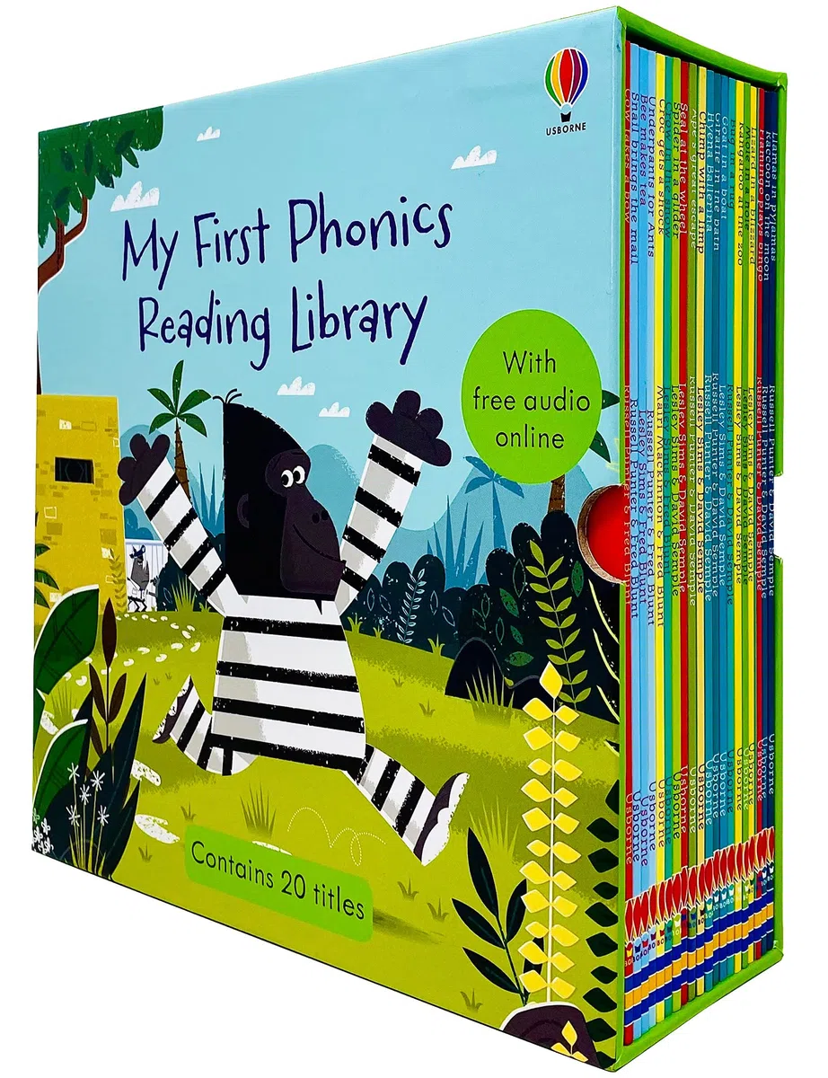 Usborne My First Phonics Reading Library 20 Books Collection Box Set (Phonics Readers) (WITH FREE AUDIO ONLINE)