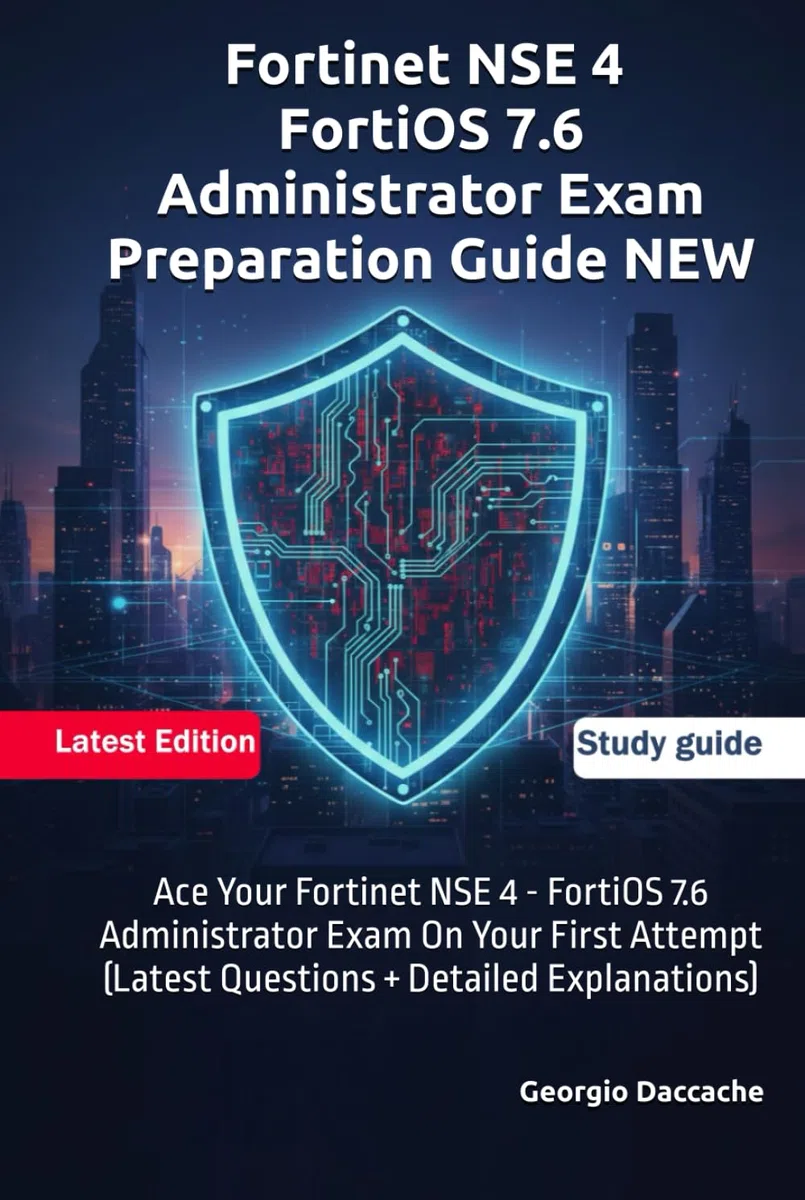 Fortinet NSE 4 – FortiOS 7.6 Administrator Exam Preparation Guide – NEW: Ace Your Fortinet NSE 4 - FortiOS 7.6 Administrator Exam On Your First Attempt (Latest Questions + Detailed Explanations)