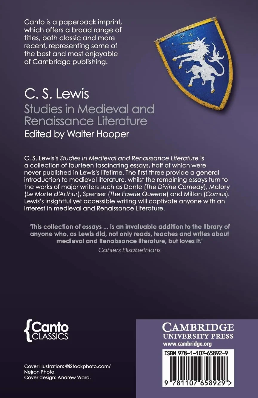 Studies in Medieval and Renaissance Literature (Canto Classics)