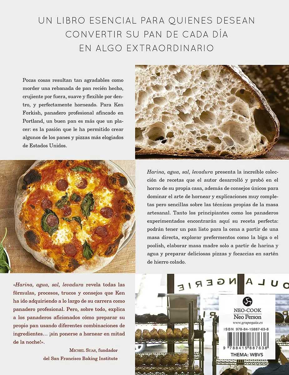 Harina agua sal levadura: Los fundamentos del pan y la pizza artesanos (NeoPerson Cook)