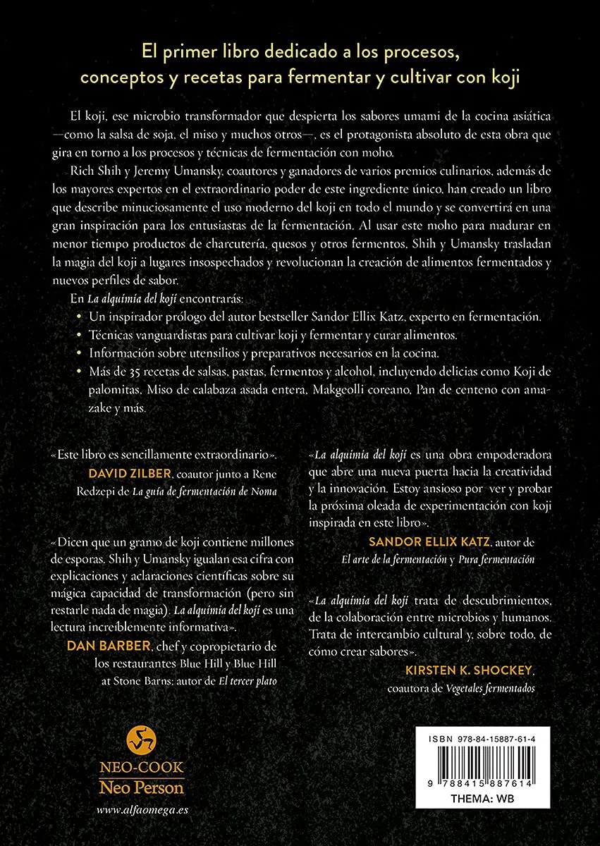 La alquimia del koji: El arte de la fermentación con moho (NeoPerson Cook)