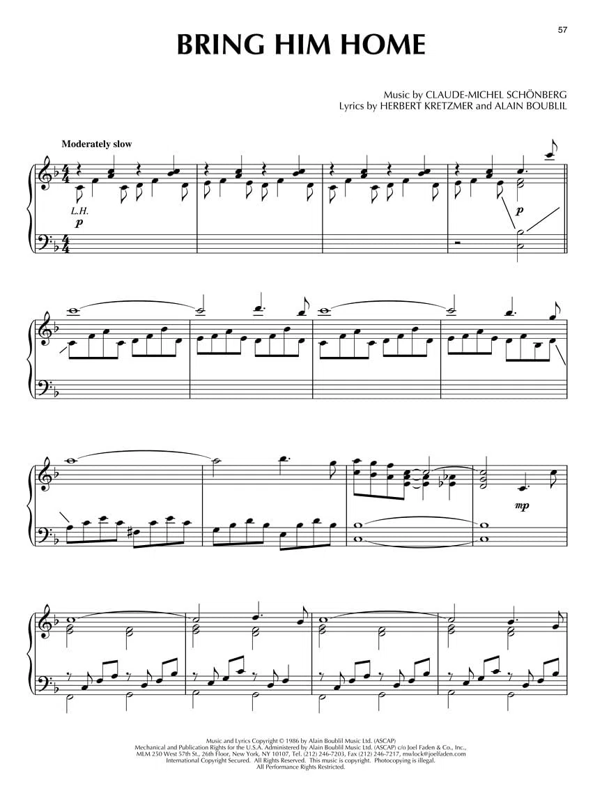 Les miserables piano: Updated Souvenier Edition (Piano Solos Olo Series)