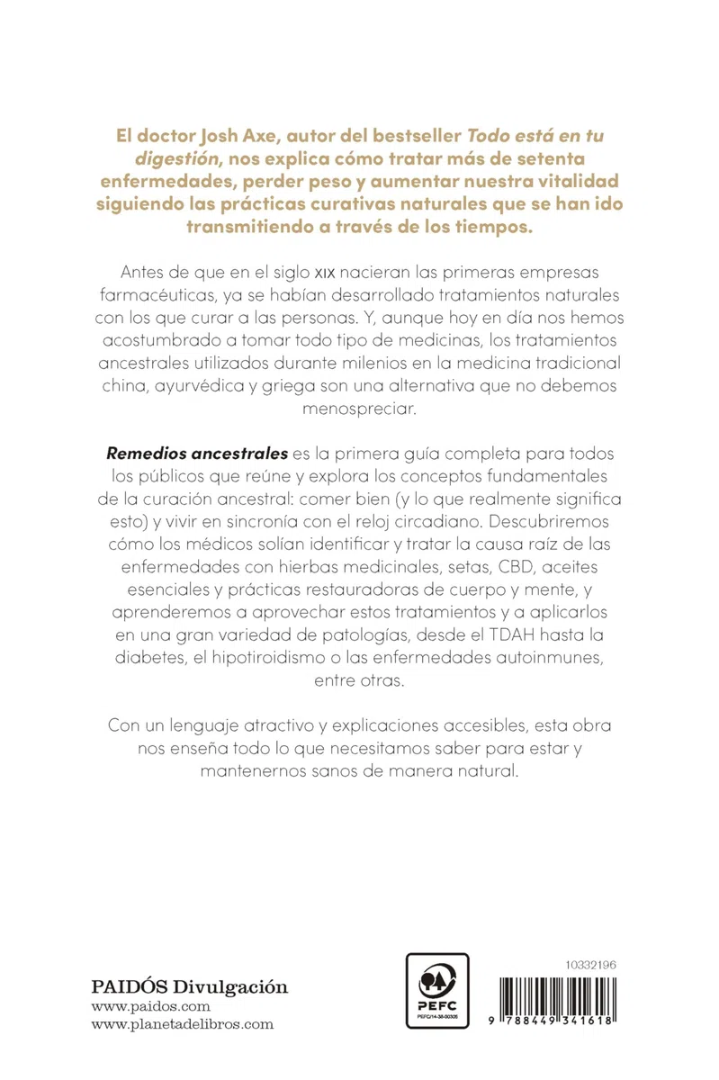 Remedios ancestrales: Los secretos de la curación con plantas, aceites esenciales, CBD y la medicina natural más potente de la historia (Divulgación)
