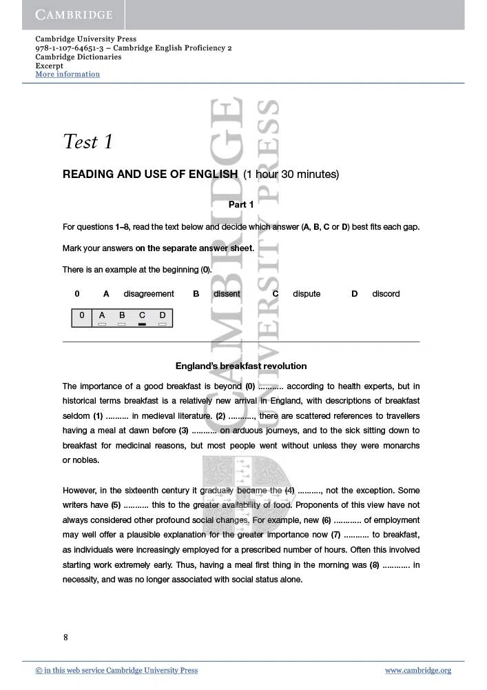 Cambridge English Proficiency 2 Student's Book with Answers