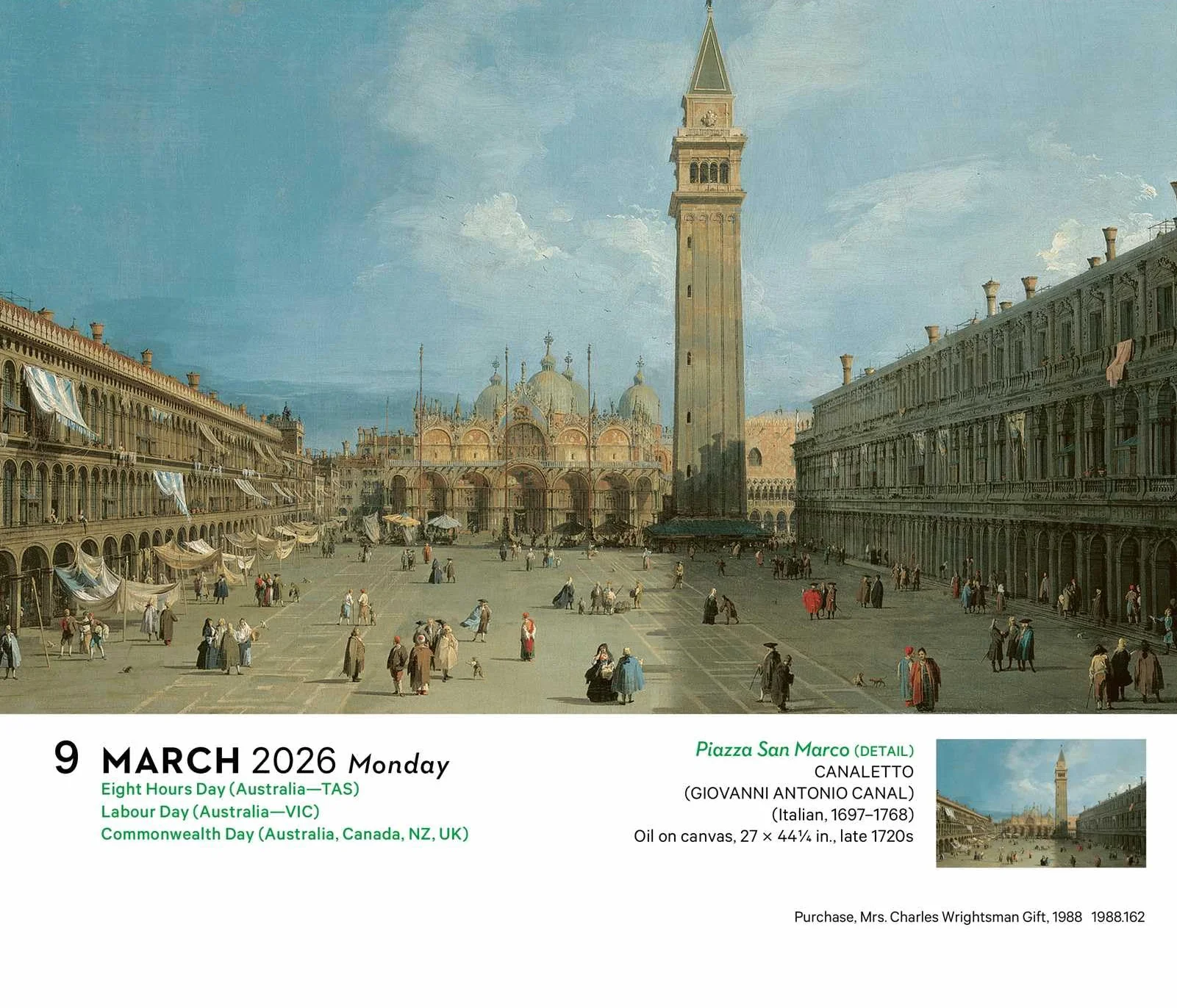 Art: 365 Days of Masterpieces 2026 Day-to-Day Calendar