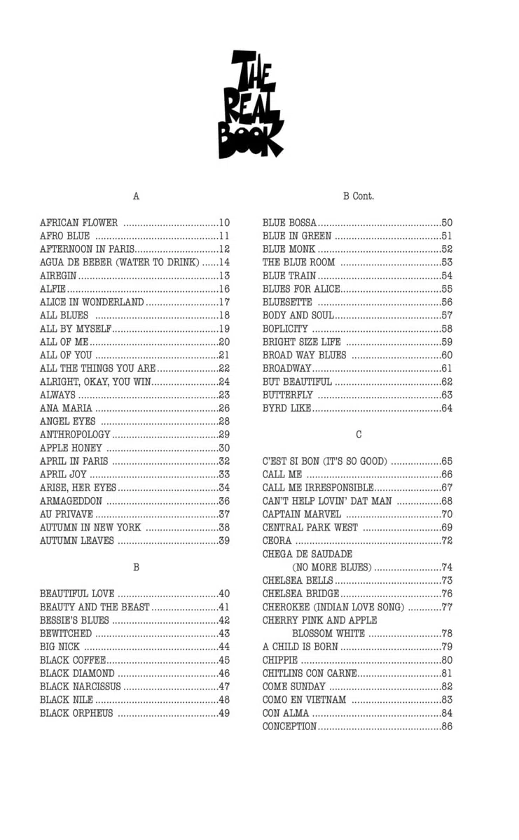 The Real Book - Volume I (6th ed.) C Instruments A5