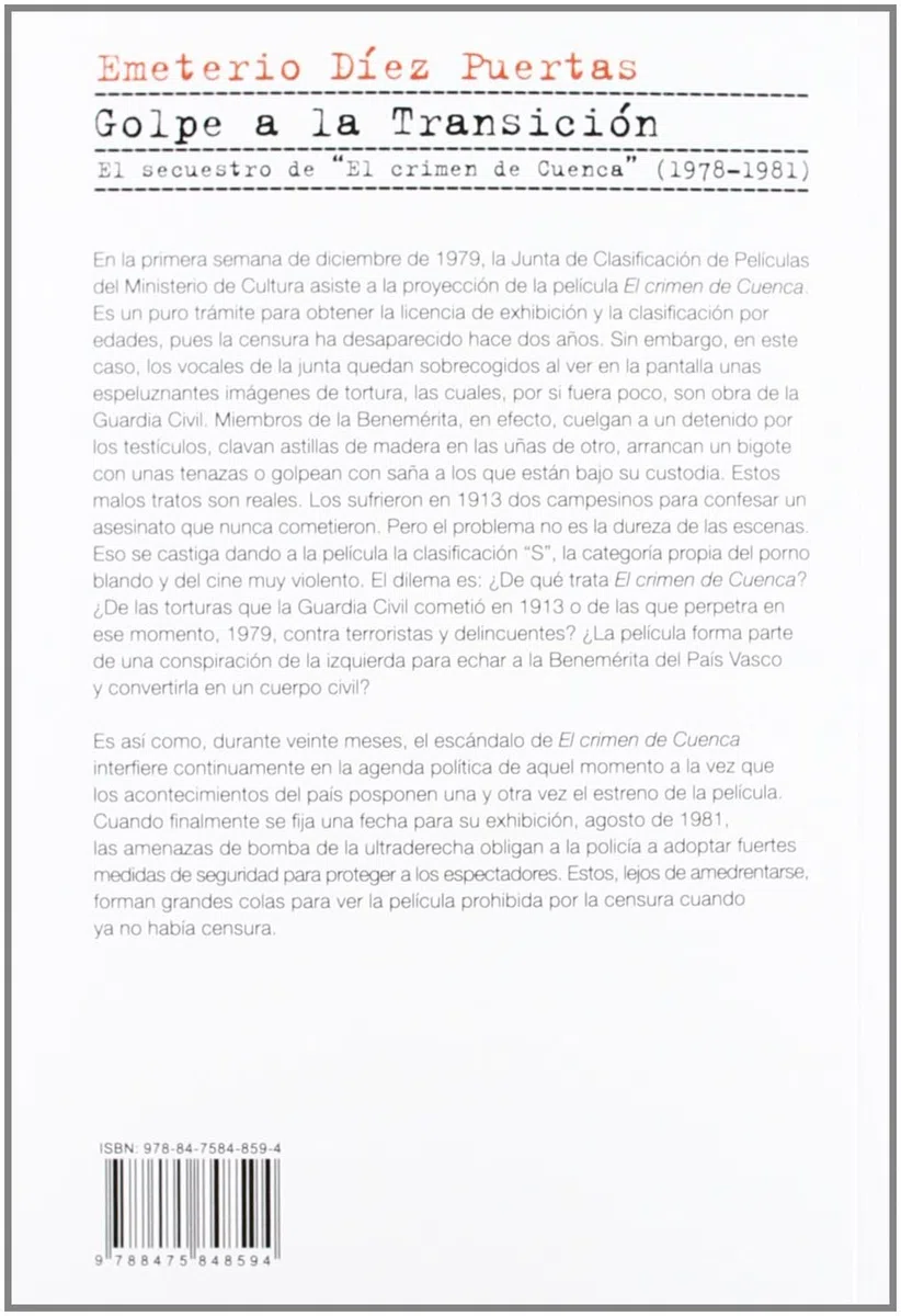 Golpe a la Transición: El secuestro de "El crimen de Cuenca" (1978-1981): 38 (Kaplan)