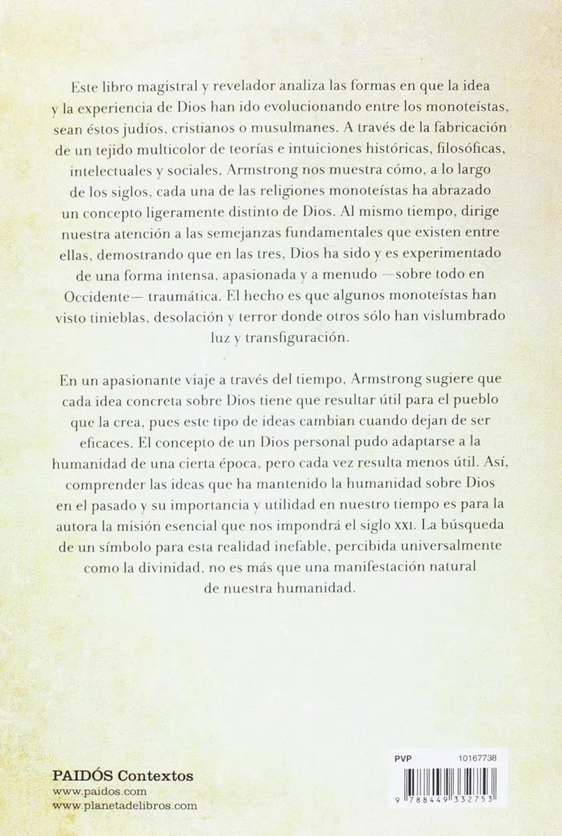 Una historia de Dios: 4000 años de búsqueda en el judaísmo, el cristianismo y el islam (Contextos)