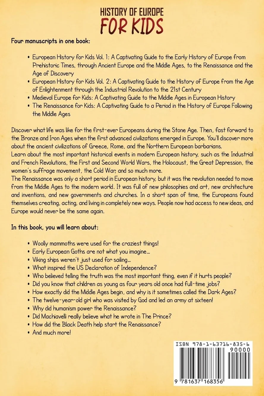 History of Europe for Kids: A Captivating Guide to European History, the Medieval Period, and Renaissance (Making the Past Come Alive)