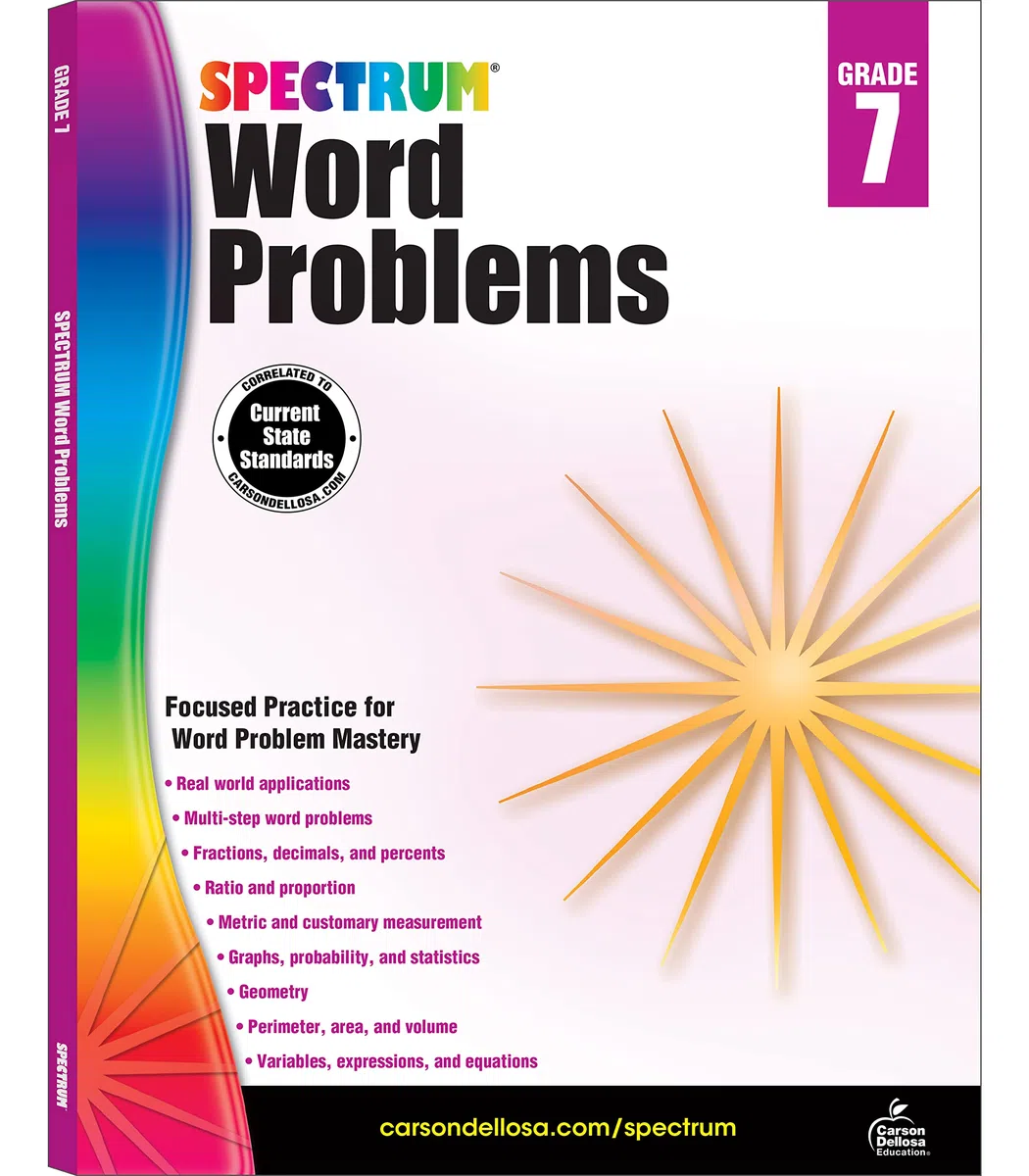 Spectrum Word Problems, Grade 7: Volume 80
