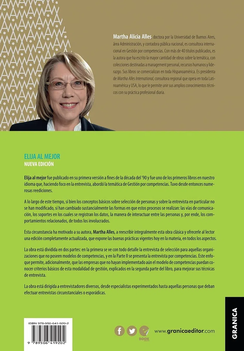 Elija al mejor (Nueva Edición): La Entrevista En Selección De Personas. La Entrevista Por Competencias. (SIN COLECCION)