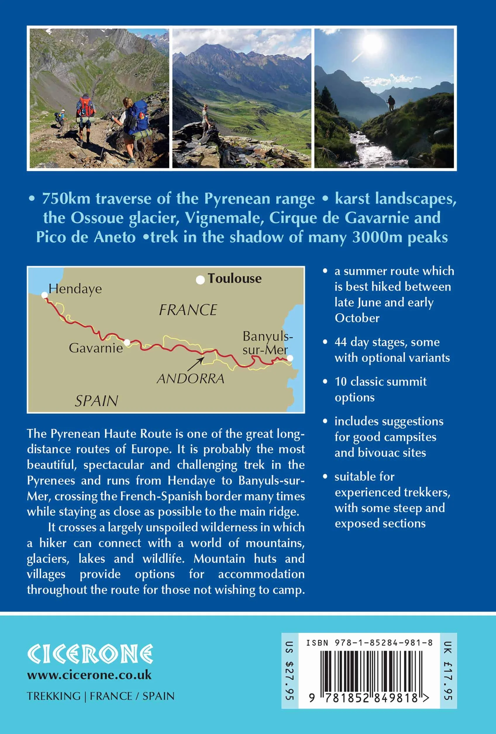 Trekking The Pyrenean Haute Route: The HRP high-level trail (Cicerone Multi-day Hiking Guides)