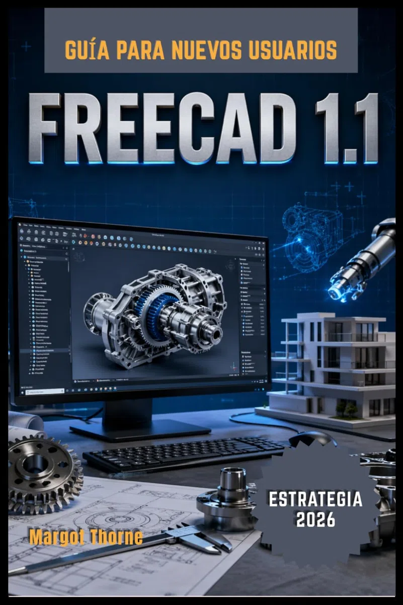 FreeCAD 1.1 Guía del usuario 2026: Un manual completo paso a paso para dominar el modelado 3D, el diseño paramétrico y los proyectos de ingeniería profesional con facilidad.