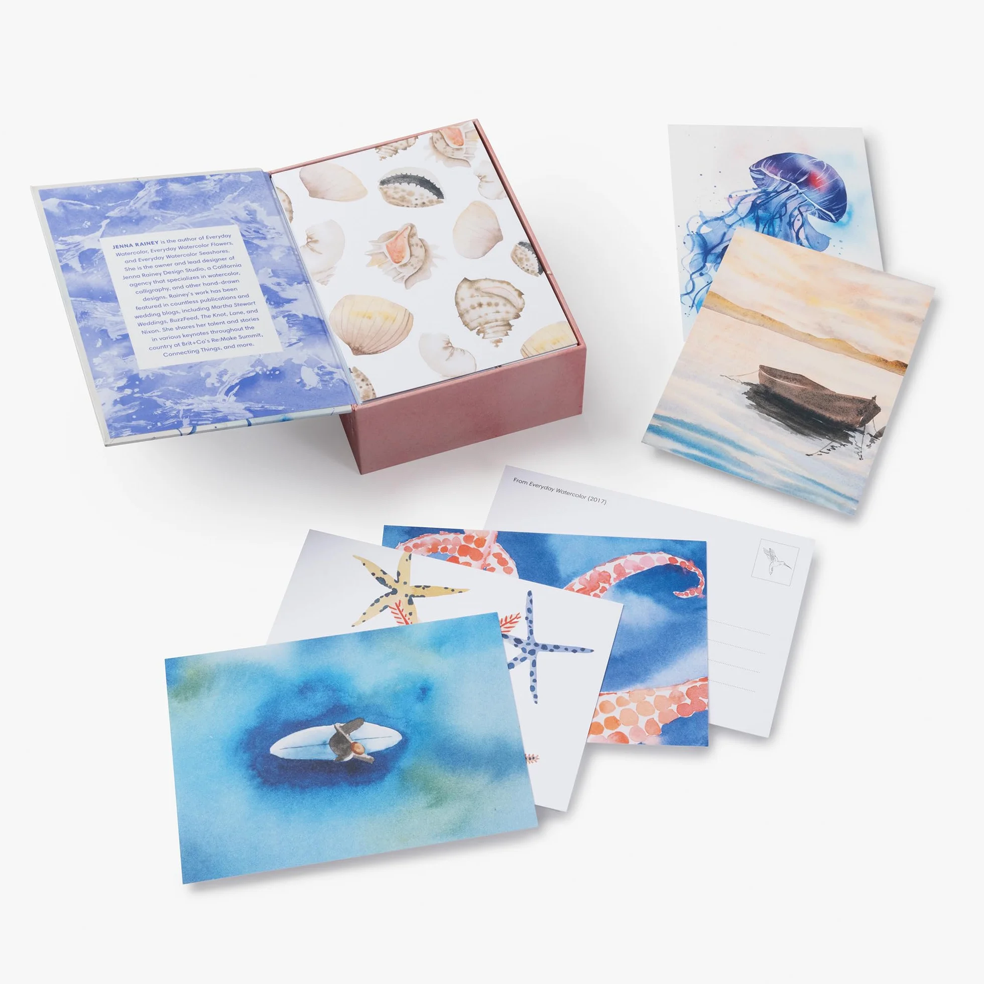 Everyday Watercolor 100 Postcards: Seashores and Ocean Life