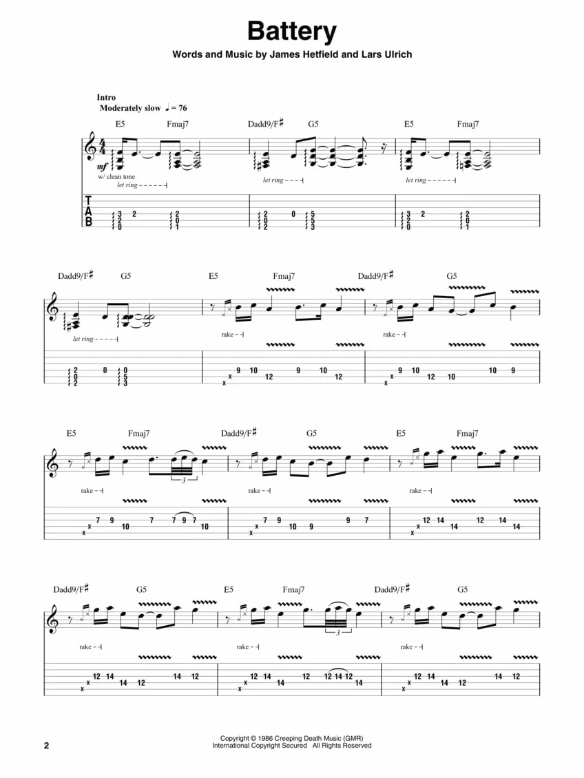 Guitar play-along volume 195 - metallica: 1983-1988 - recueil + enregistrement(s) en ligne