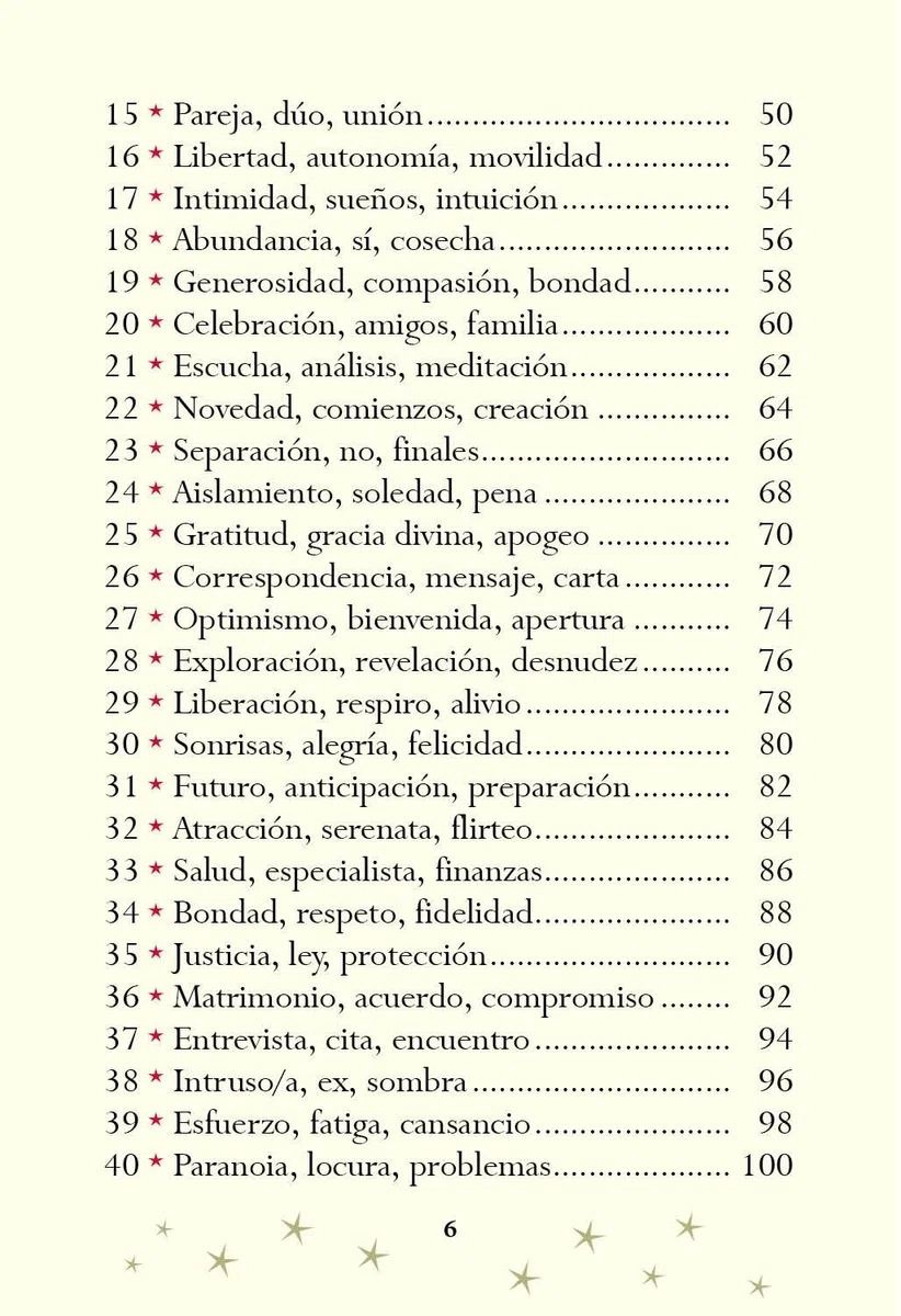 Dime que me amas. Oráculo